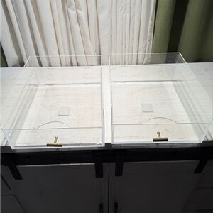 Set of 2 Project 62 clear acrylic desk organizers from Target.